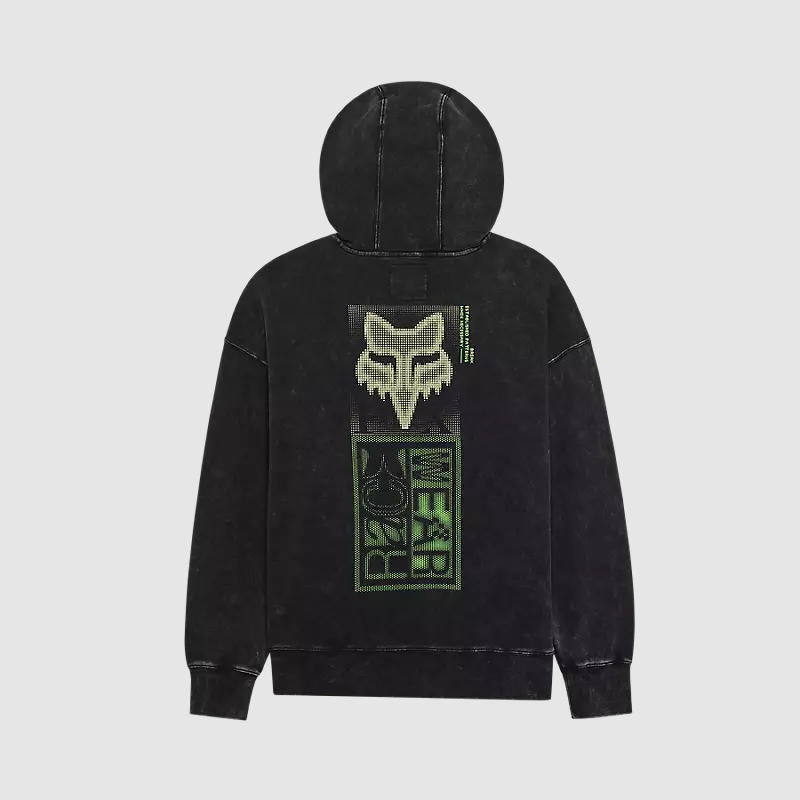 Poleron Lifestyle Canguro Throttle Oversized Negro Fox