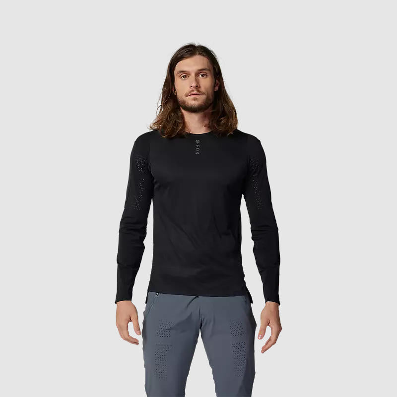 Polera Bicicleta Flexair Pro Manga Larga Negro Fox