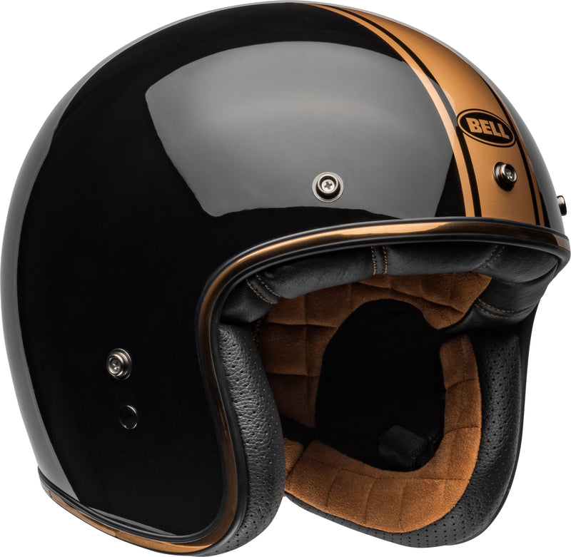 Casco Moto Calle Bell Custom 500 Rally Negro/Dorado