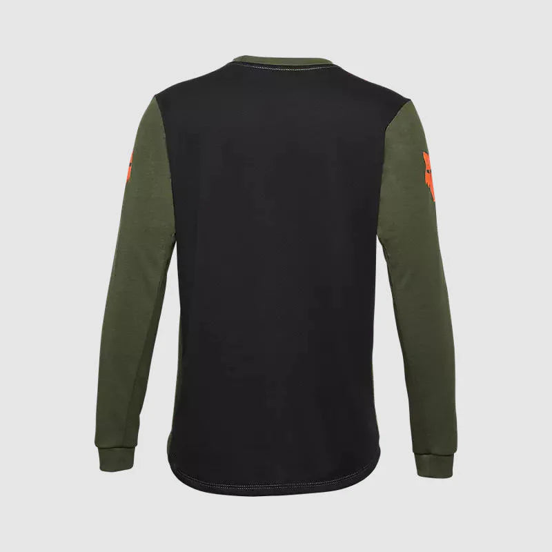 Polera Bicicleta Niño Fox Ranger Aviation drirelease® Manga Larga Verde