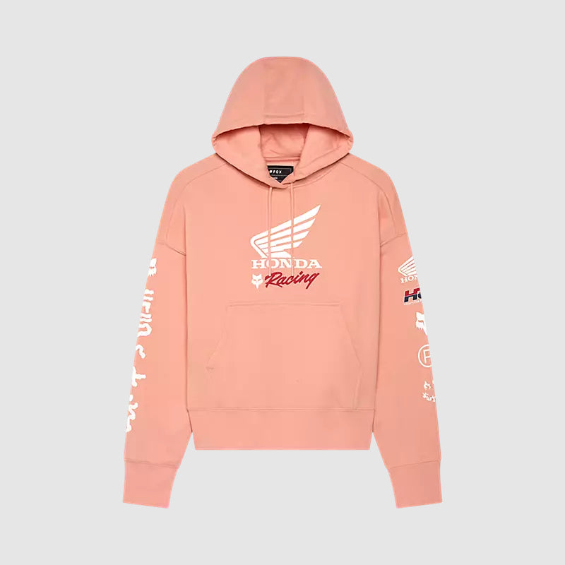 Poleron con Capucha Lifestyle Oversize Mujer Fox x Honda Rosado Fox