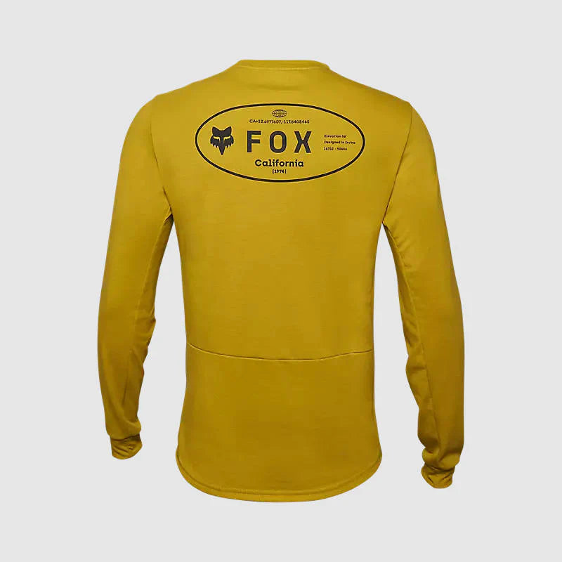 Polera Bicicleta Fox Ranger drirelease® Manga Larga Amarillo