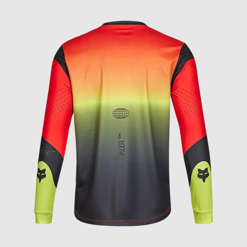 Polera Bicicleta Niño Fox Ranger Revise Manga Larga Rojo/Amarillo