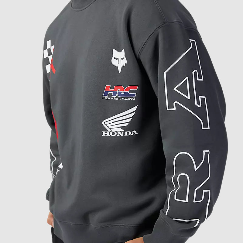 Poleron Lifestyle Oversize Crew Honda Gris Fox