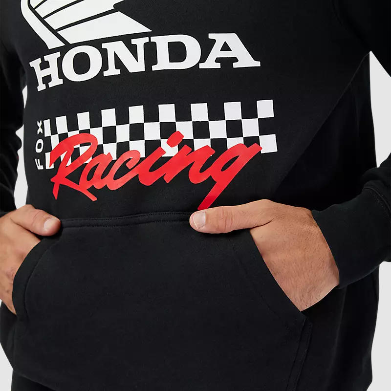 Poleron con Capucha Lifestyle Honda Negro Fox
