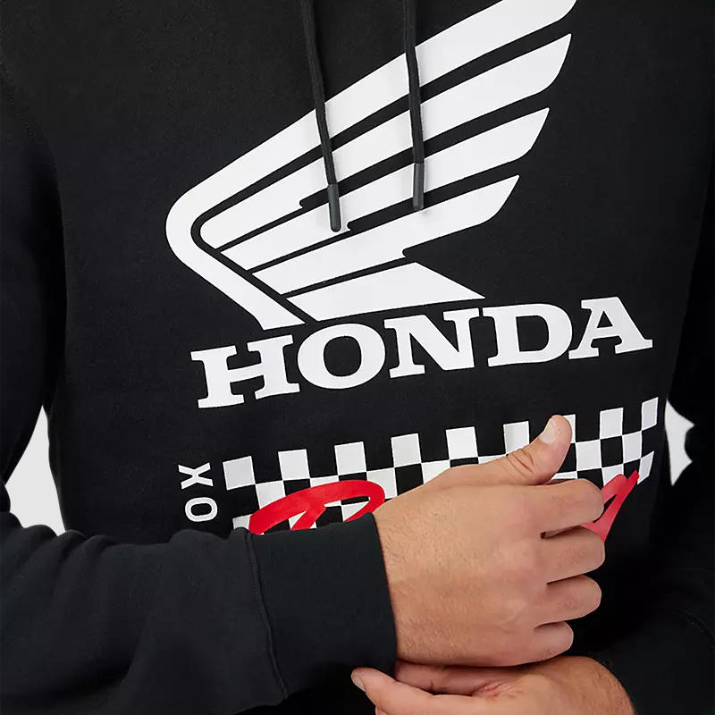 Poleron con Capucha Lifestyle Honda Negro Fox