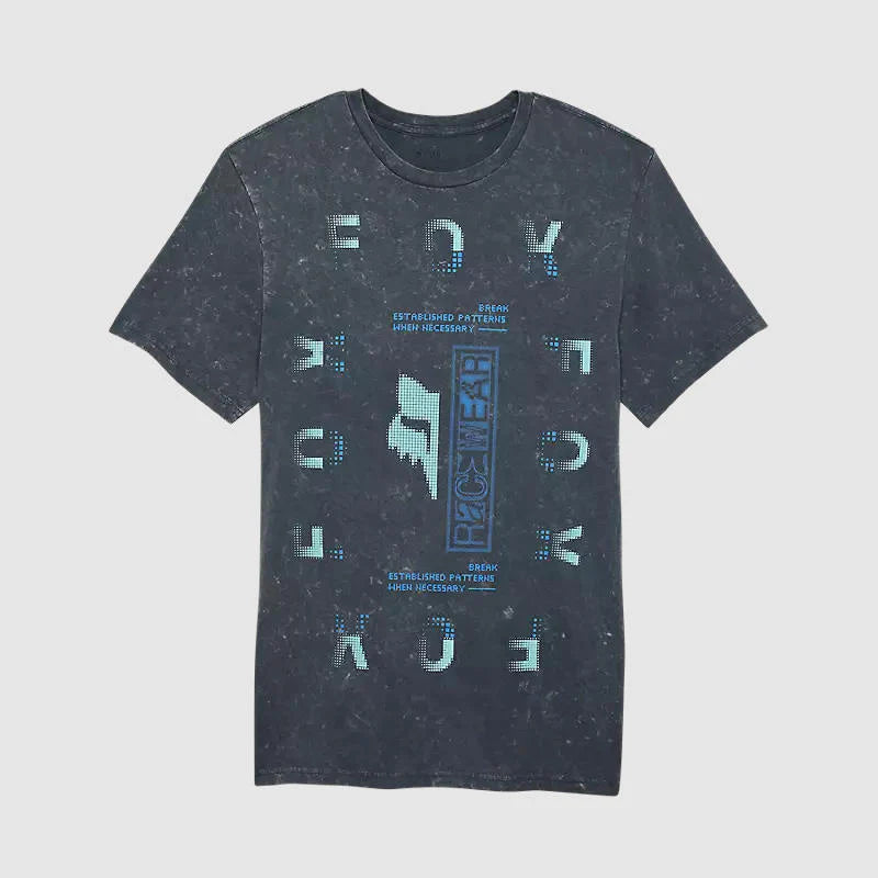Polera Lifestyle Fox Throttle Azul Vintage Oscuro