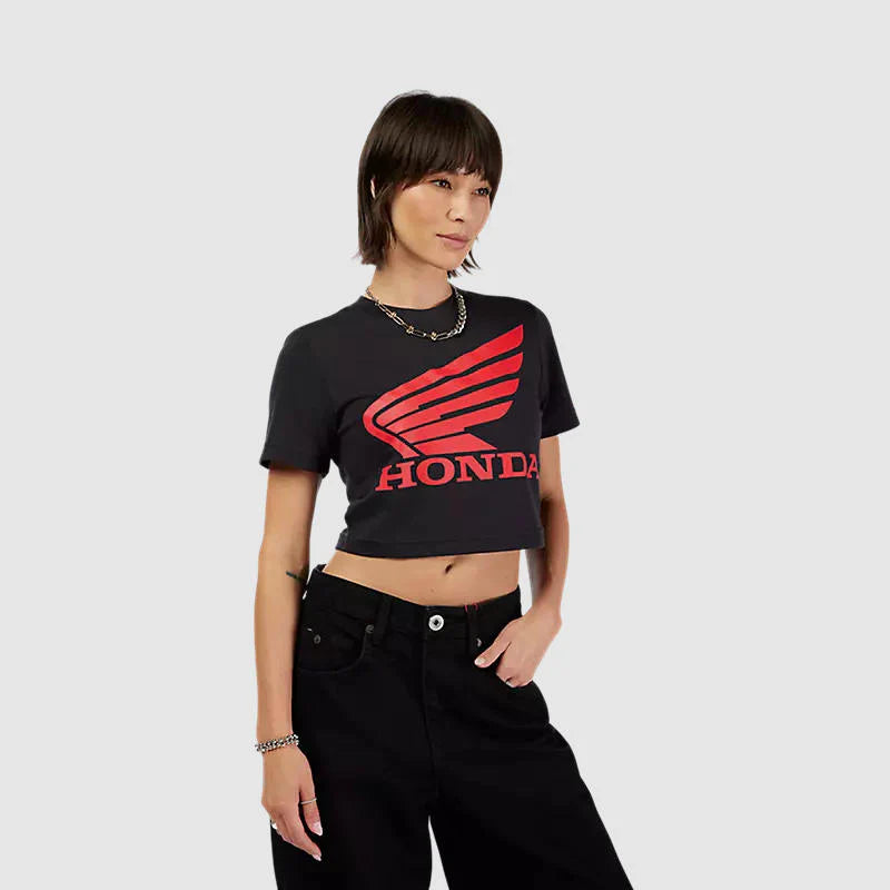 Polera Lifestyle Fox Mujer Fox x Honda Negro