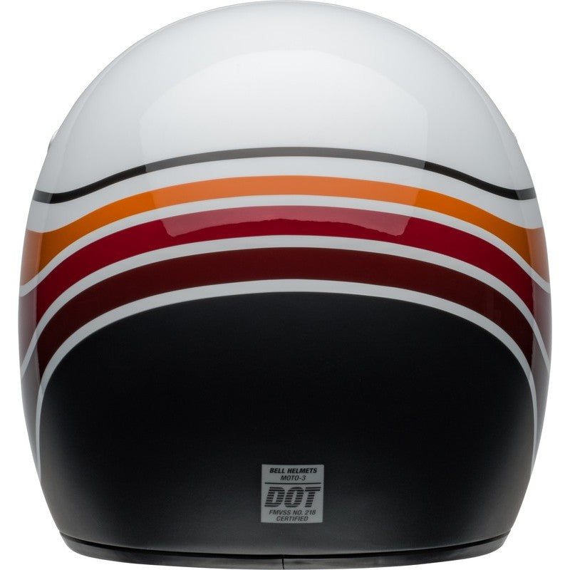 Casco Moto Calle Bell Moto 3 Classic Blanco Naranjo