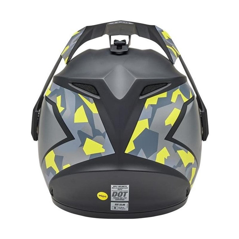 Casco Moto Calle Bell MX 9 Adventure Mips Matte Negro/Amarillo