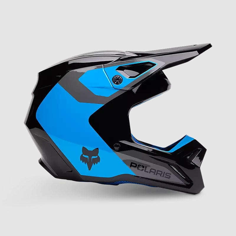 Casco Moto V1 Polaris Negro/Azul Fox