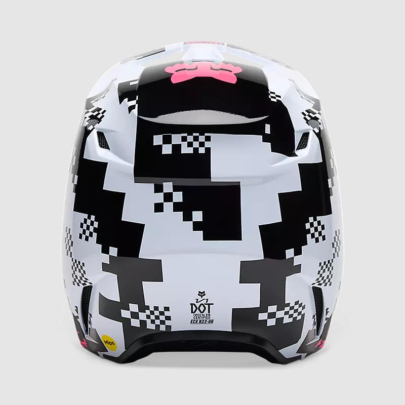 Casco Moto V1 Digi Image Negro/Rosado Negro Fox