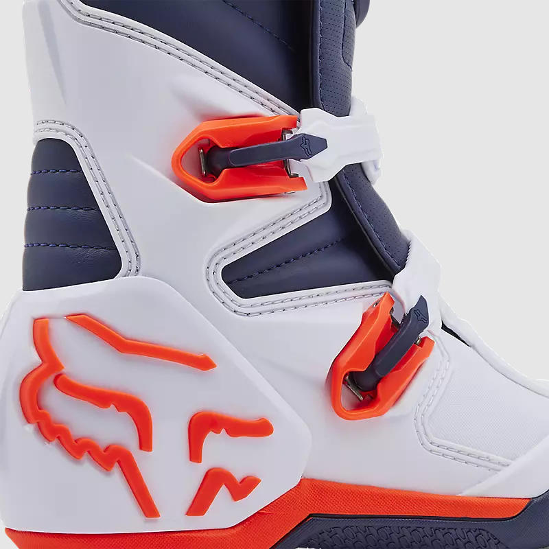 Botas Moto Comp Blanco/Morado Fox