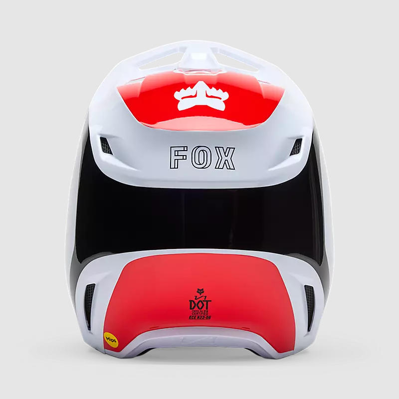 Casco Moto V1 Flow Blanco Fox