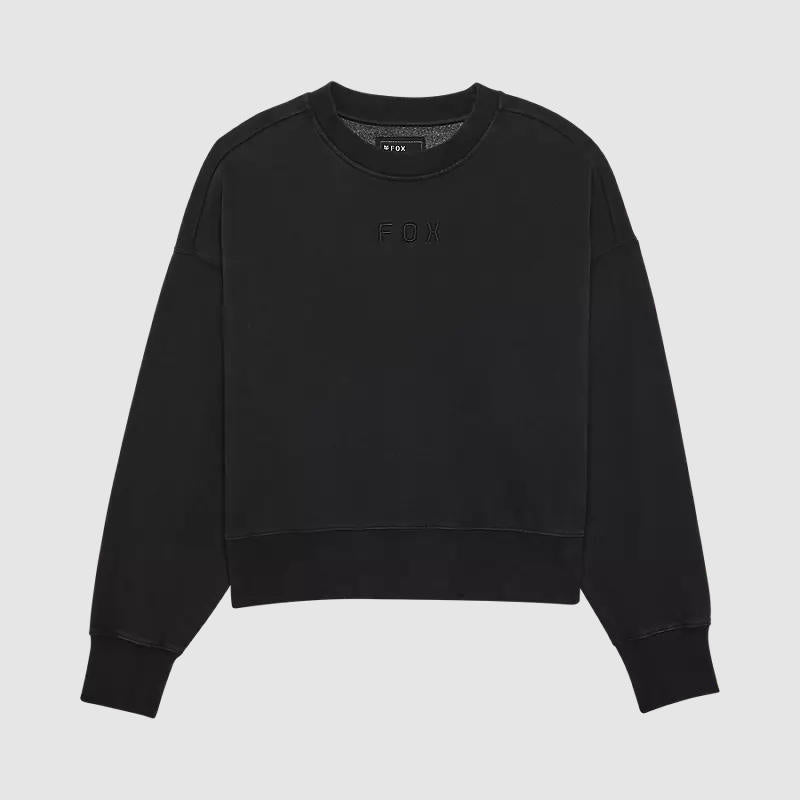 Poleron Lifestyle Mujer Wordmark Crew Oversize Negro Fox