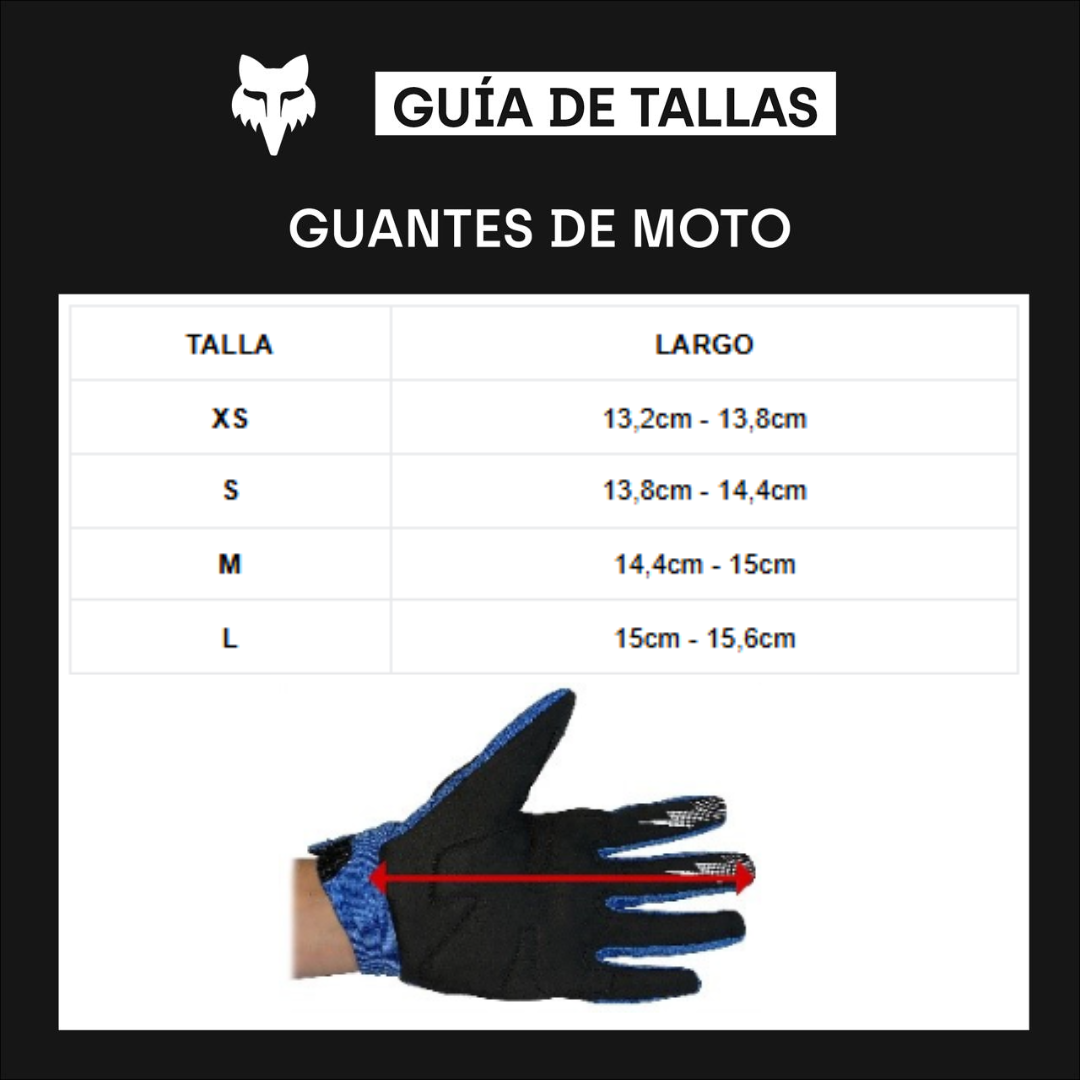 Guantes Moto Niño 180 Taunt Negro Fox