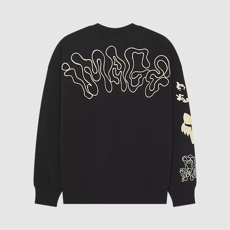 Poleron Lifestyle Crew Oversize Hello Future Oversize Negro Fox