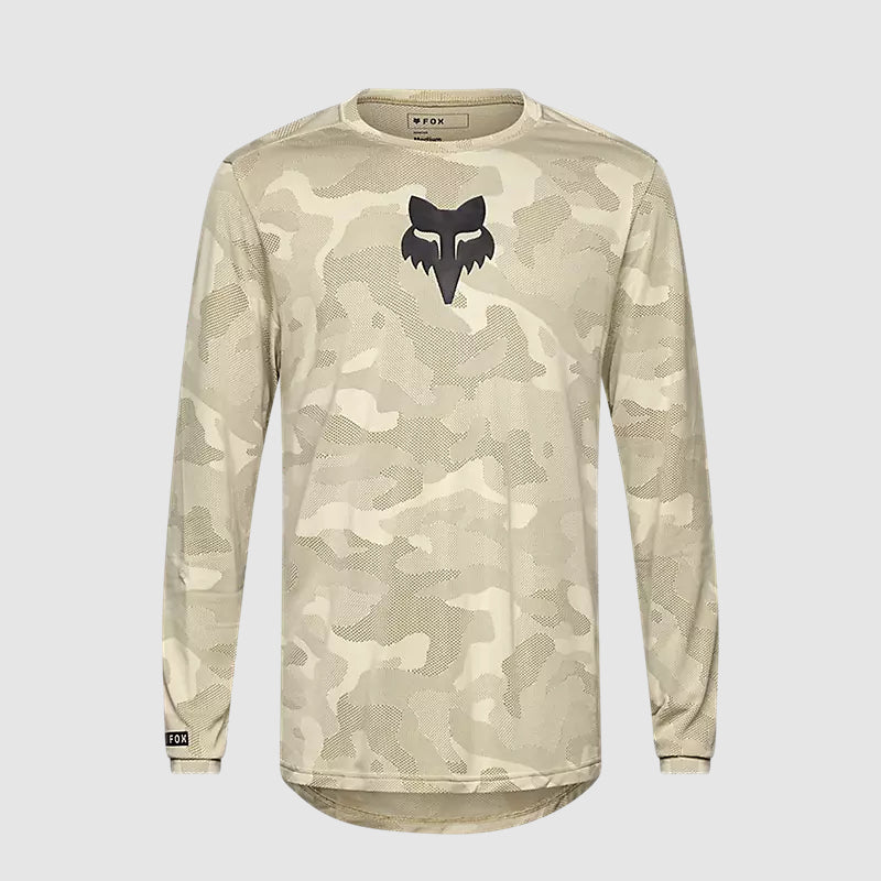 Polera Bicicleta Ranger TruDri Manga Larga Crema Fox