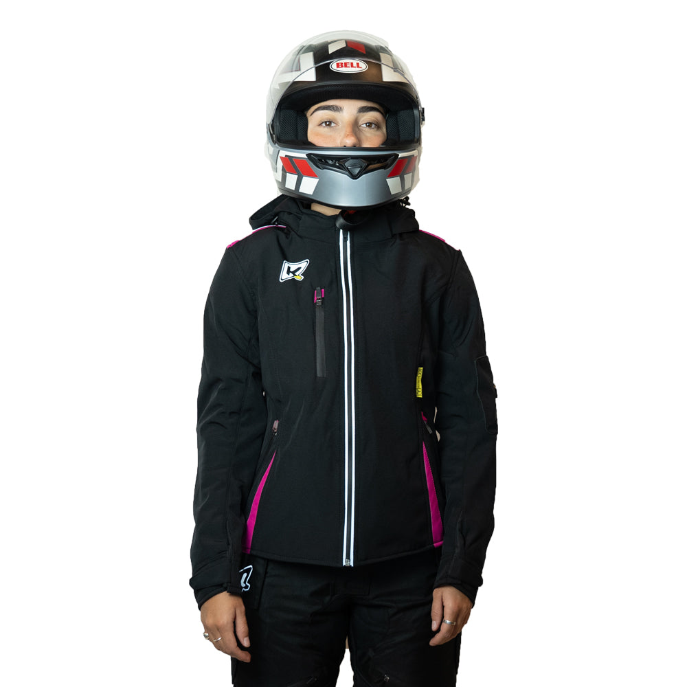 Chaqueta Moto Calle Mujer Pinky Negro/Rosado KMZ