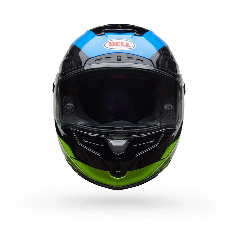 Casco Moto Bell Race Star DLX Flex Azul/Amarillo