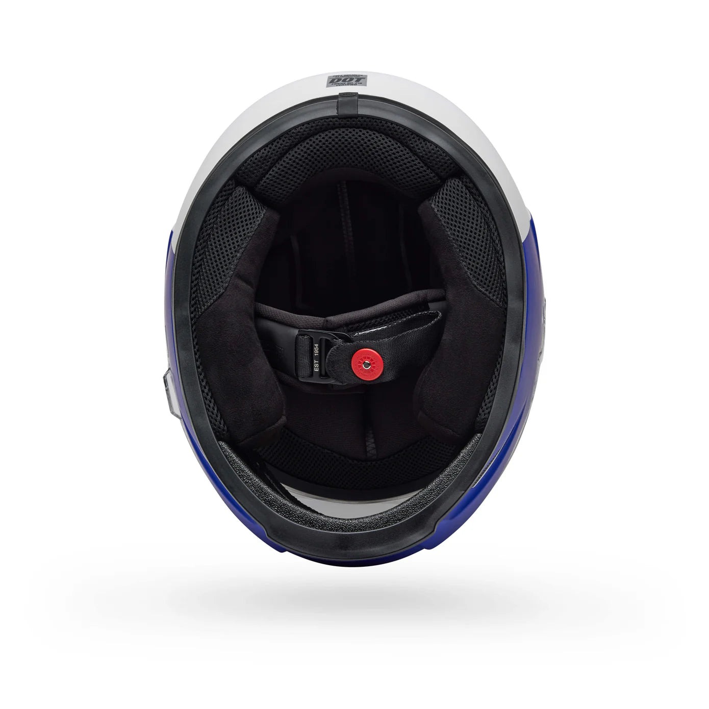 Casco Moto Bell Eliminator Menace Azul/Blanco