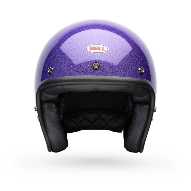 Casco Moto Bell Custom 500 Flake Morado