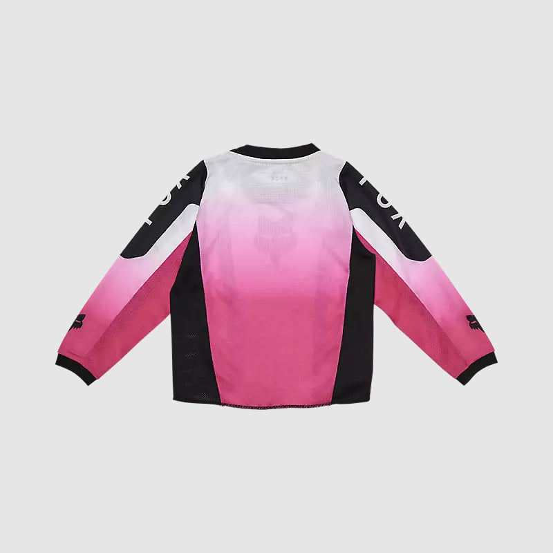 Polera Moto Niño Manga Larga Negro/Rosado Fox