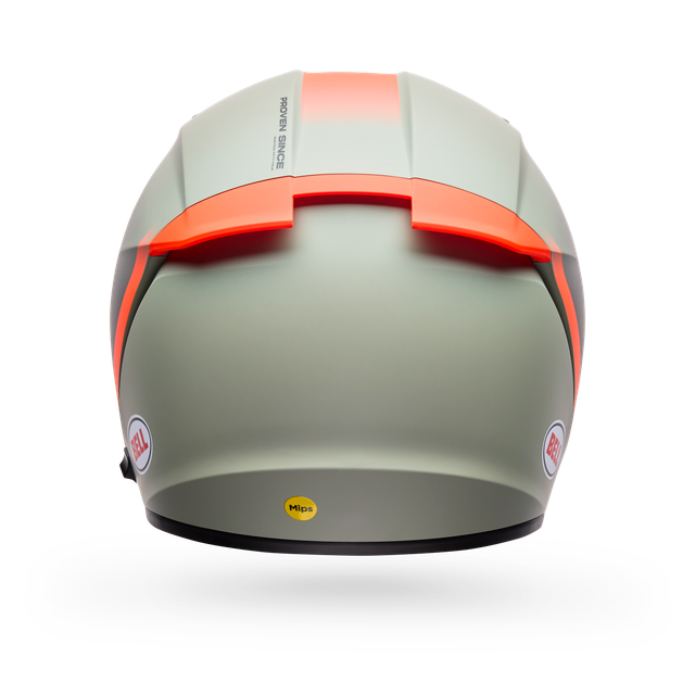 Casco Moto Calle Lithium Mips Bash Gris/Naranjo Certificado QR Bell