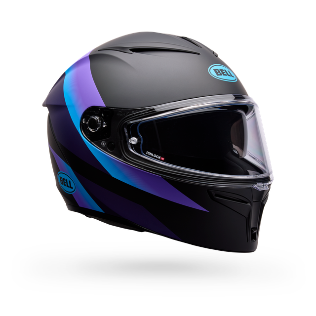 Casco Moto Calle Lithium Passion Negro/Azul Certificado QR Bell