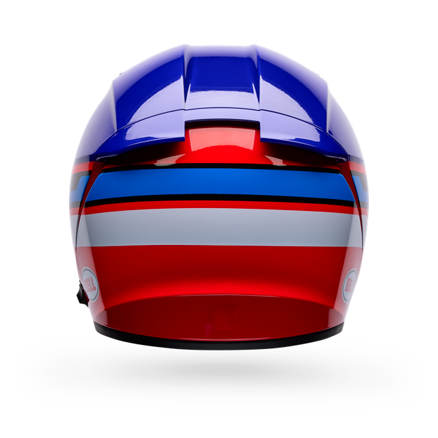 Casco Moto Calle Lithium Motion Azul/Naranjo Certificado QR Bell