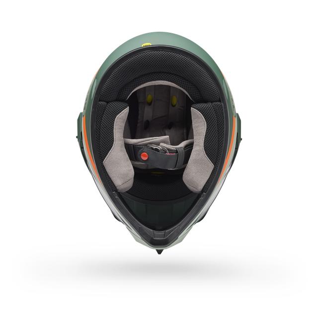 Casco Moto Bell MX-9 ADV Verde Certificado QR Bell