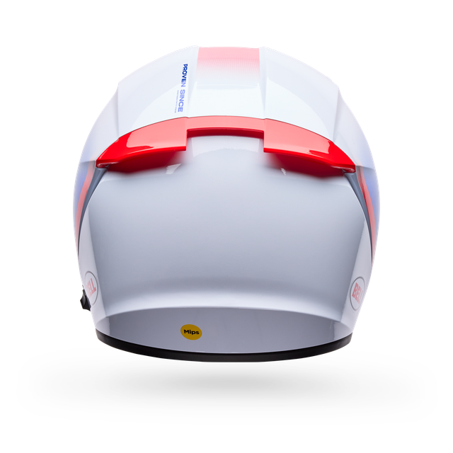 Casco Moto Calle Lithium Mips Bash Blanco/Azul Certificado QR Bell