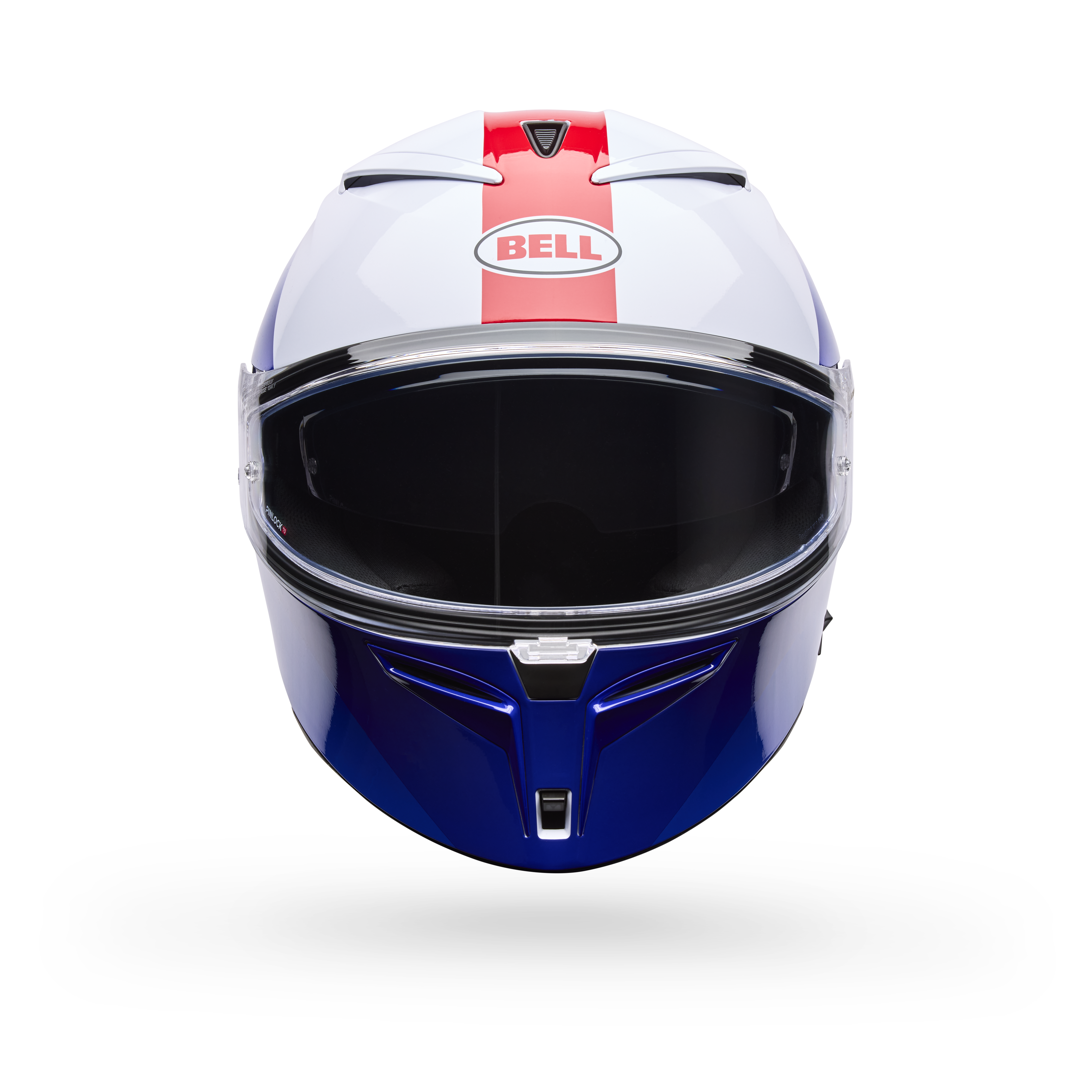 Casco Moto Calle Lithium Mips Bash Blanco/Azul Certificado QR Bell
