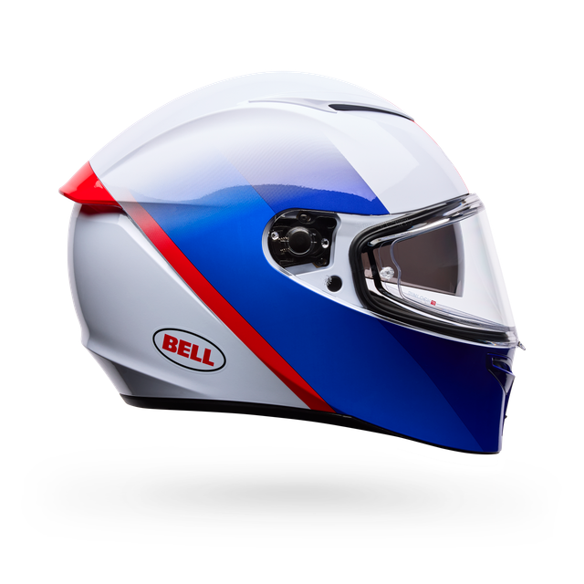 Casco Moto Calle Lithium Mips Bash Blanco/Azul Certificado QR Bell