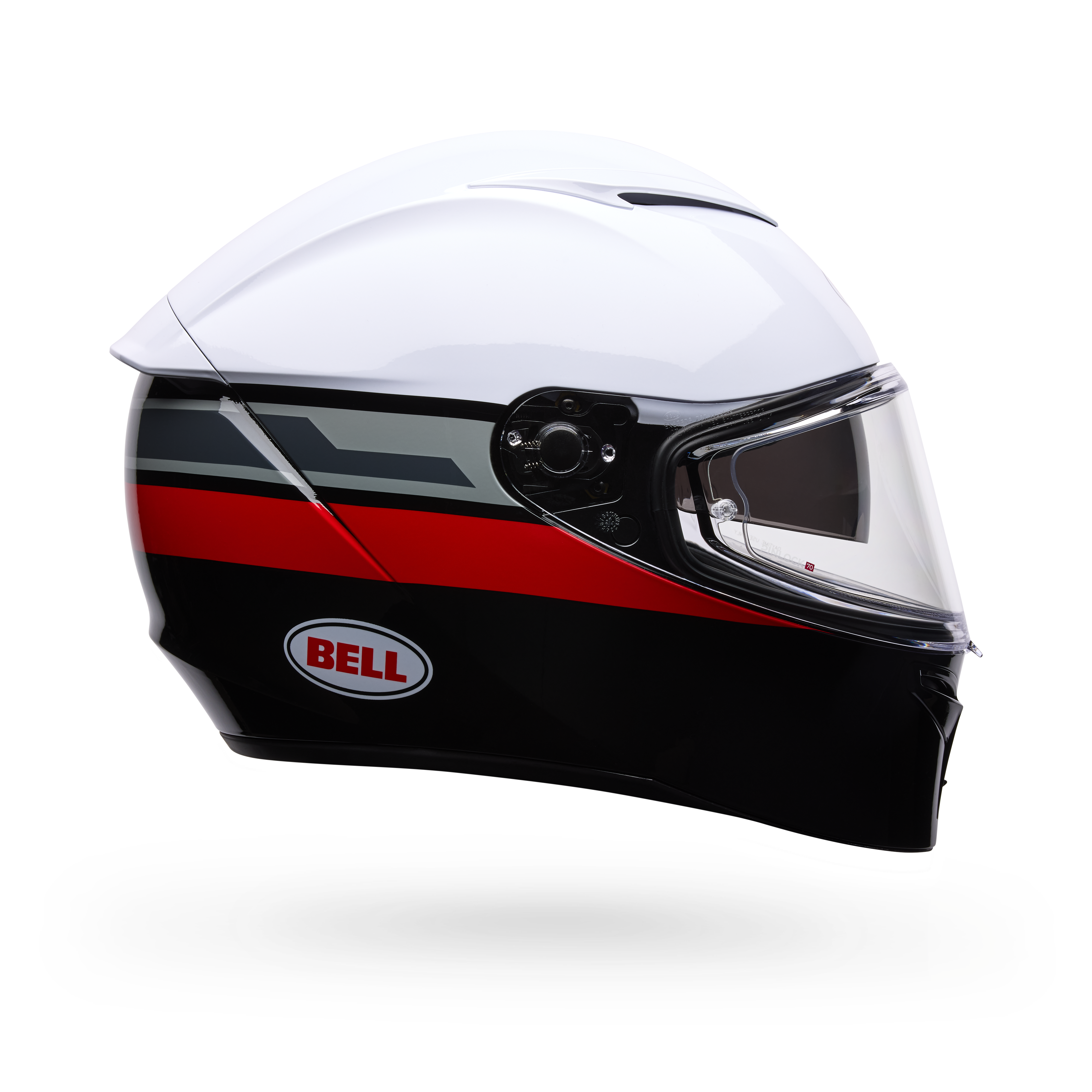 Casco Moto Calle Lithium Motion Blanco/Negro Certificado QR Bell