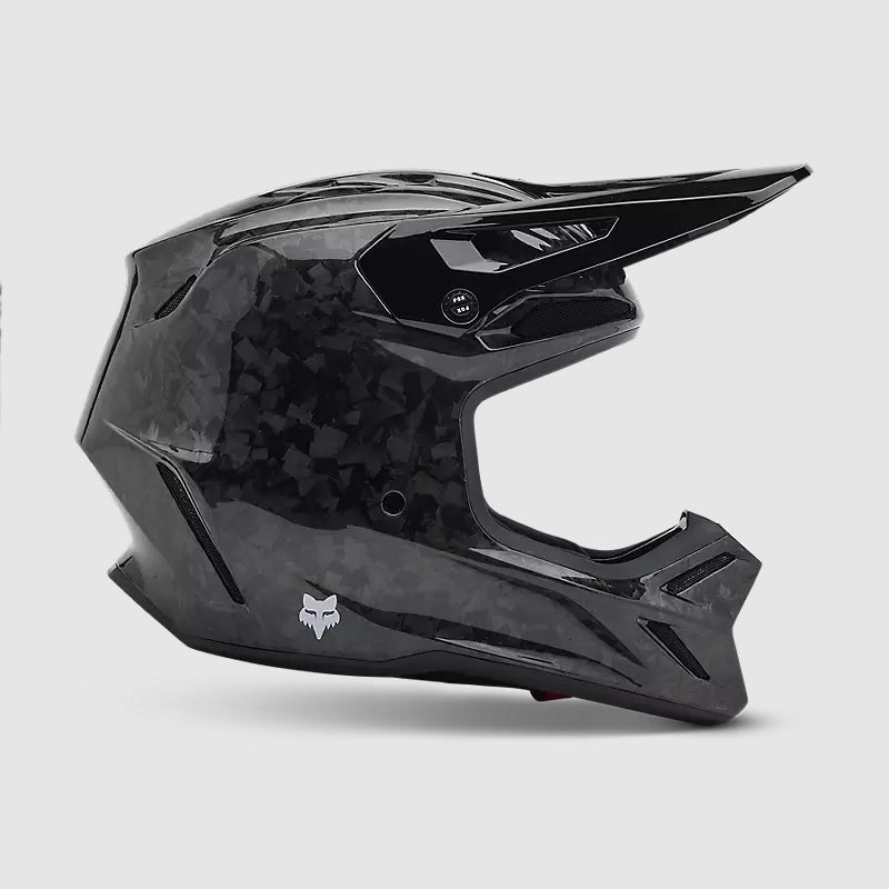 Casco Moto Fox V3 RS Carbon Solid Negro