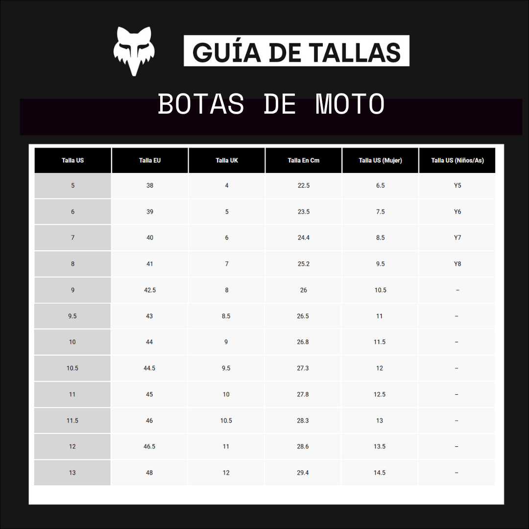 Botas Moto Comp Negro Fox