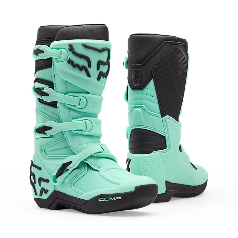 Botas Moto Niño Comp Azul Fox