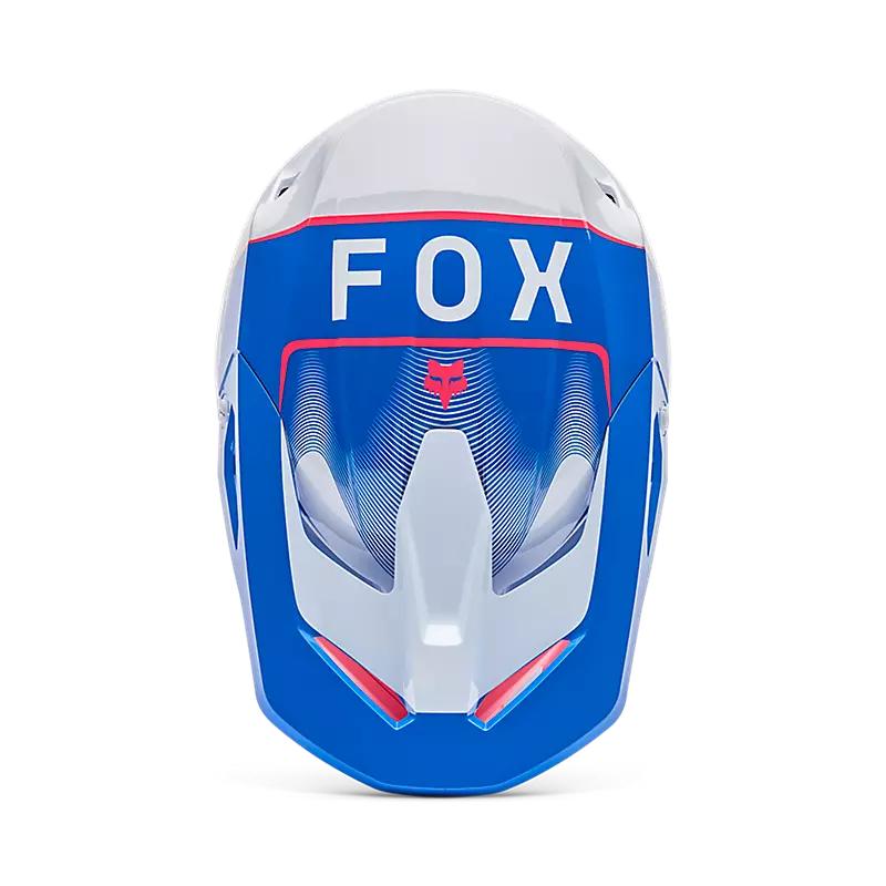 Casco Moto V1 Collect Azul/Blanco Fox