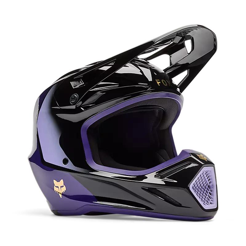 Casco Moto V3 Drip Morado Fox