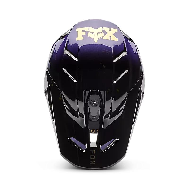 Casco Moto V3 Drip Morado Fox