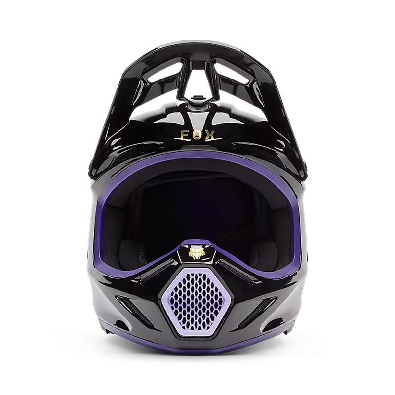 Casco Moto V3 Drip Morado Fox