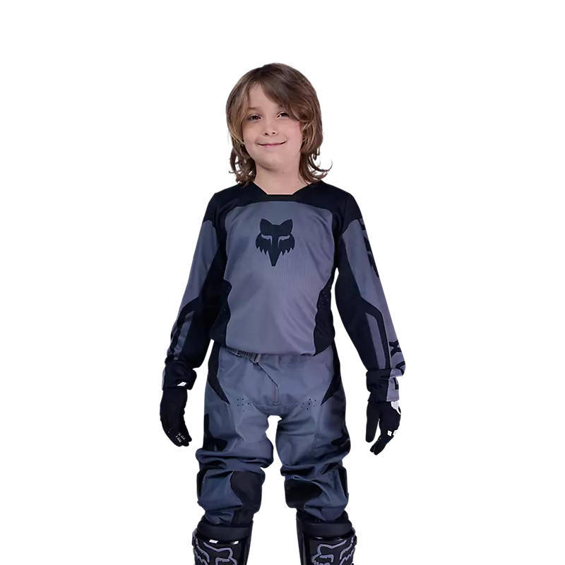 Polera Moto Niño 180 Shield Negro Fox