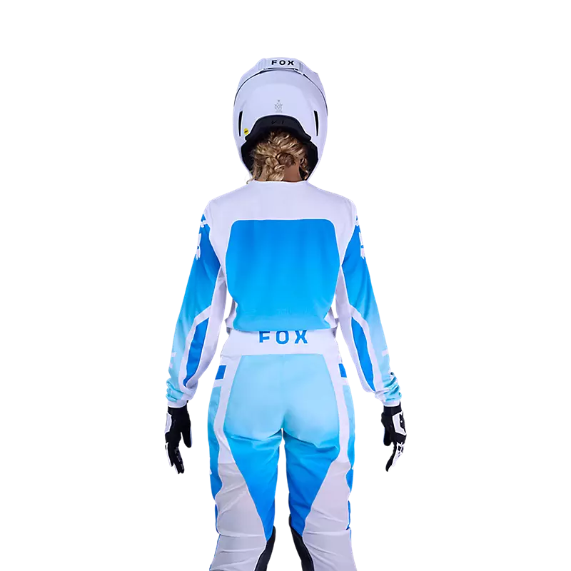 Polera Moto Mujer 180 Shield Azul/Blanco Fox
