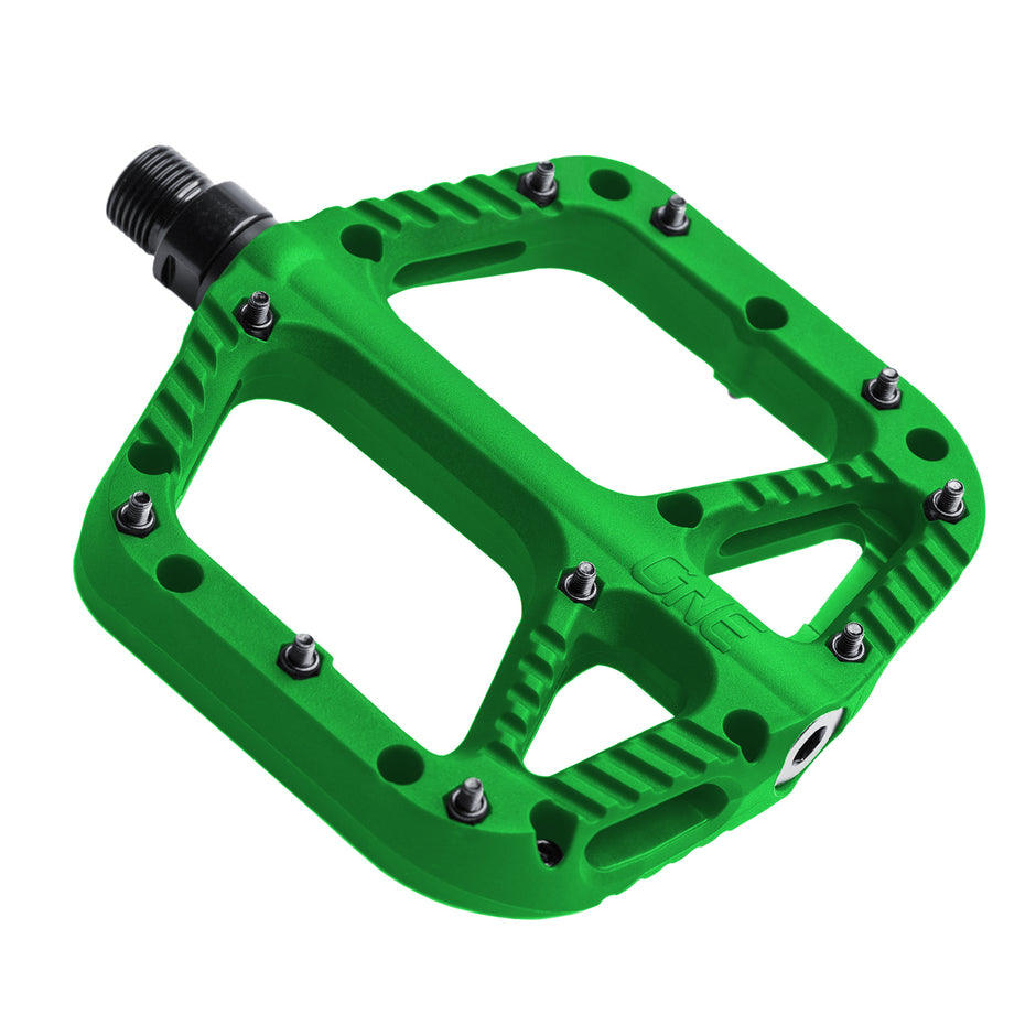 Pedales Bicicleta Flat Resina Verde One Up