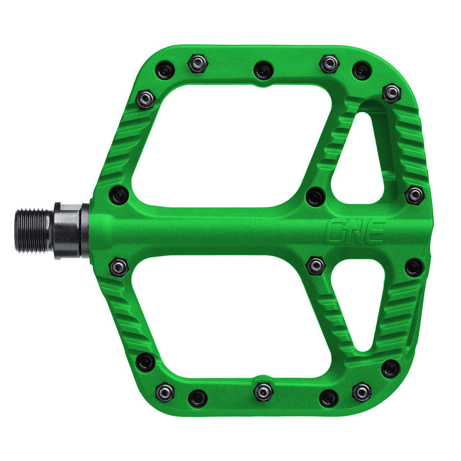 Pedales Bicicleta Flat Resina Verde One Up