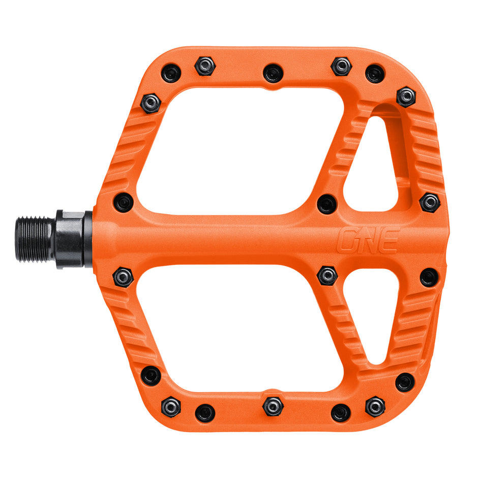 Pedales Bicicleta Flat Resina Naranjo One Up