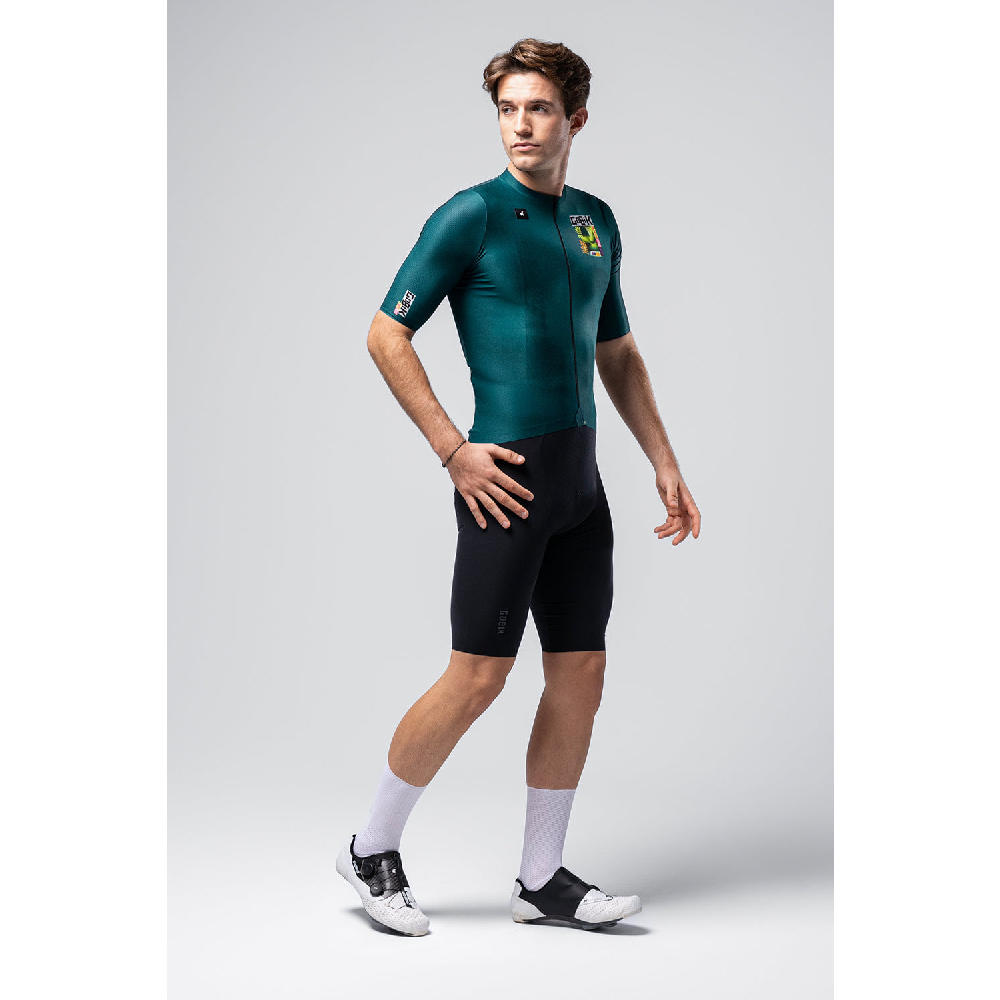 Tricota Bicicleta Ruta Maillot Manga Corta Attitude 2.0 Verde Gobik