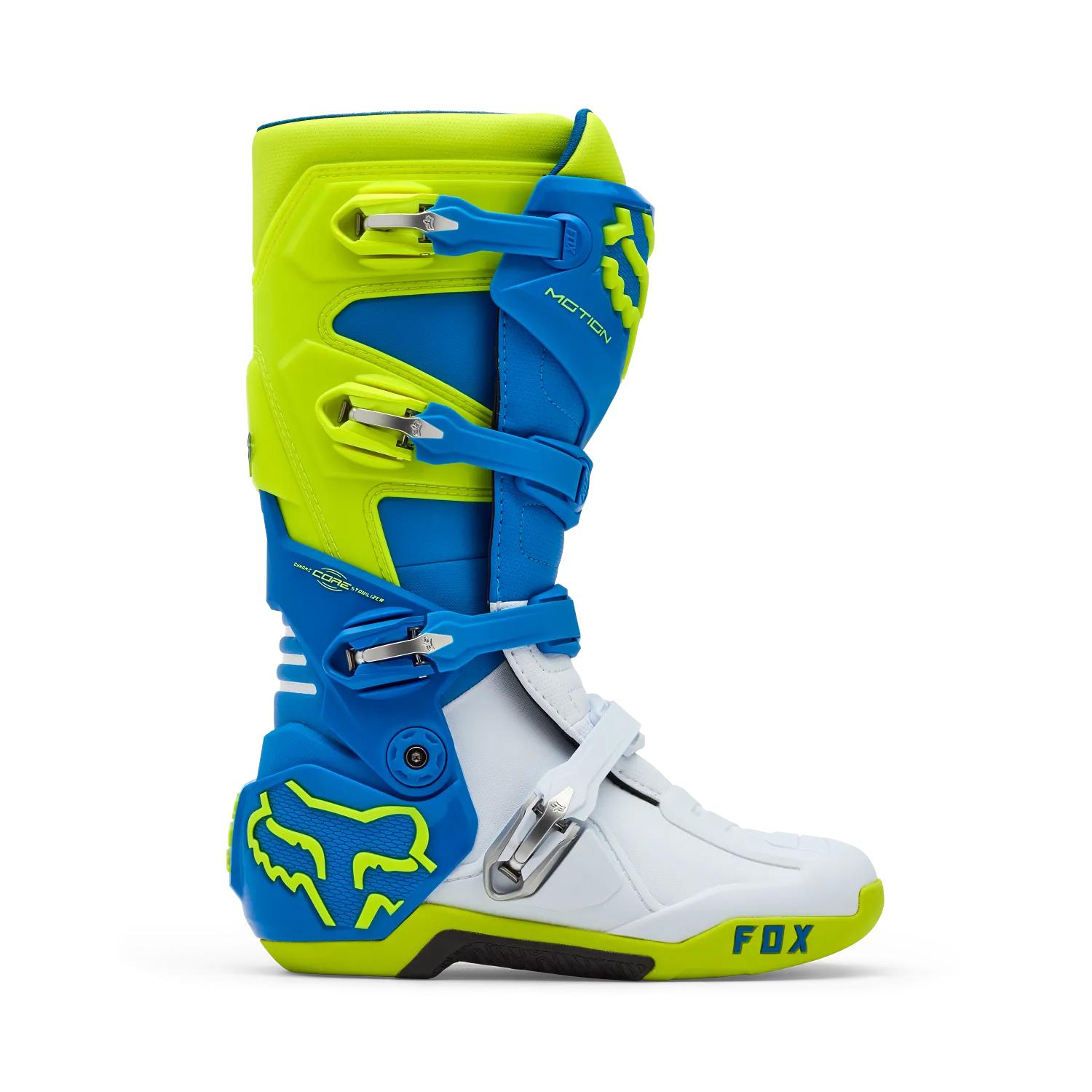 Botas Moto Motion Azul/Amarillo Fox