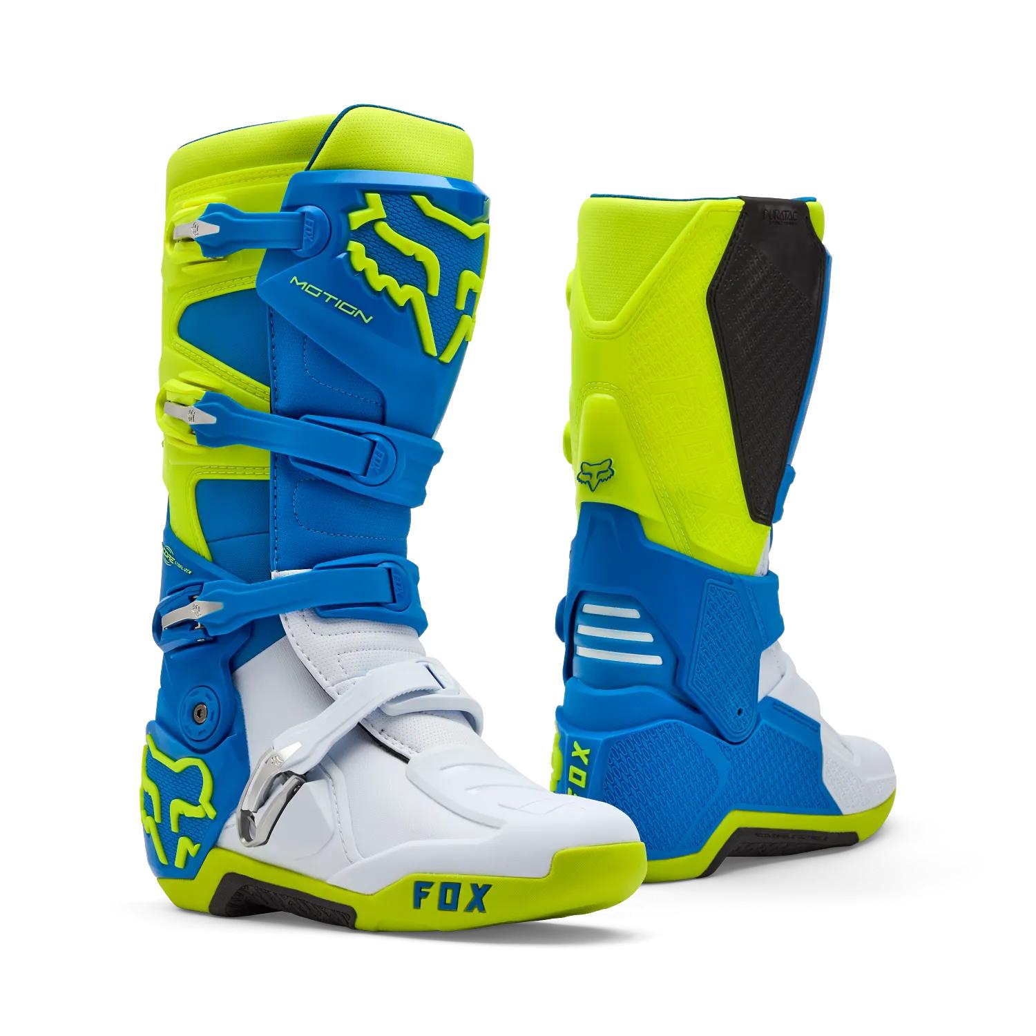 Botas Moto Motion Azul/Amarillo Fox